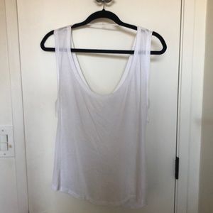 Zara cutout white tank